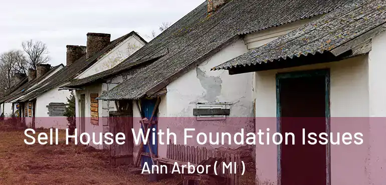  Sell House With Foundation Issues Ann Arbor ( MI )
