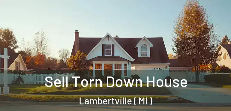  Sell Torn Down House Lambertville ( MI )